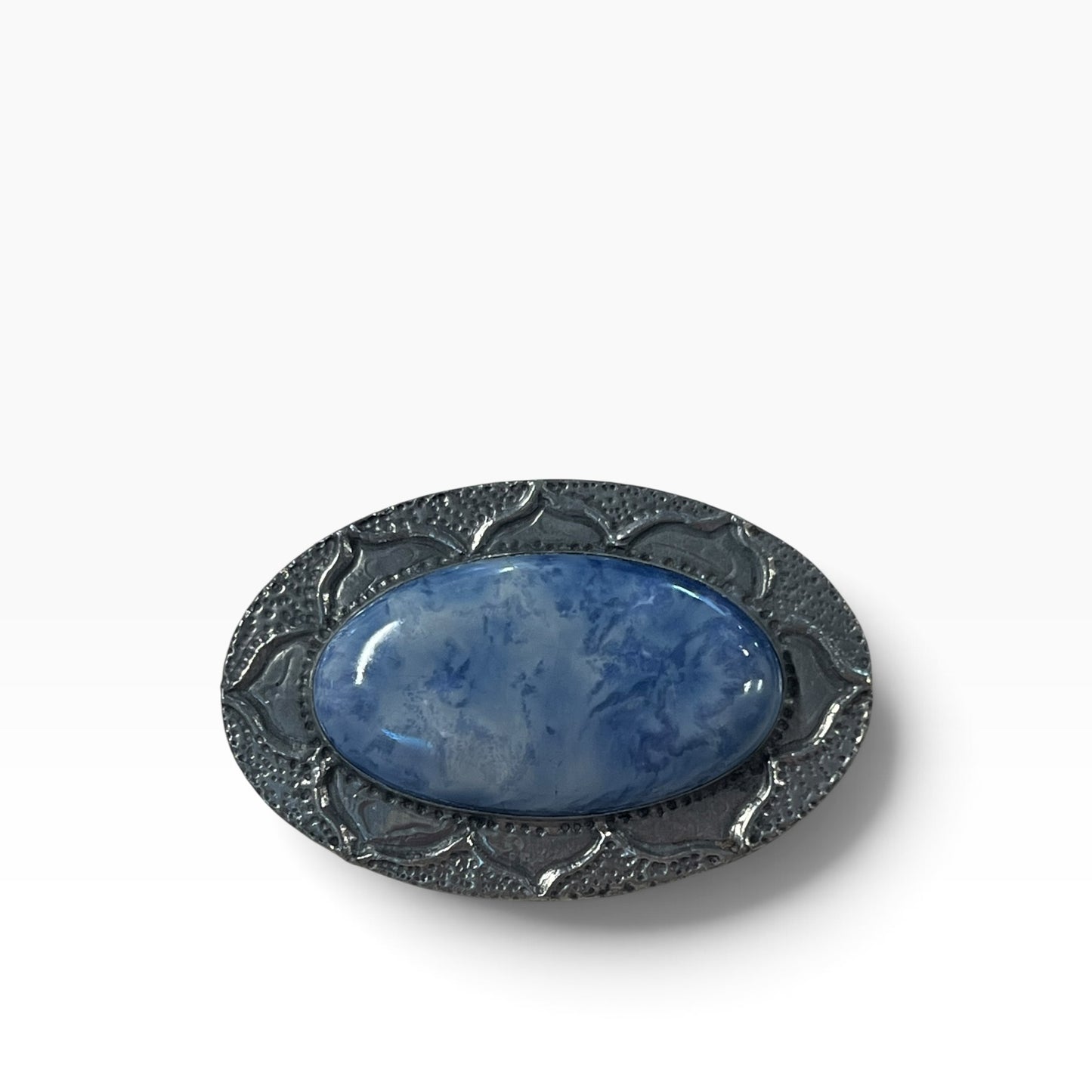 RUSKIN POTTERY BLUE BROOCH