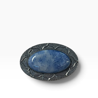 RUSKIN POTTERY BLUE BROOCH