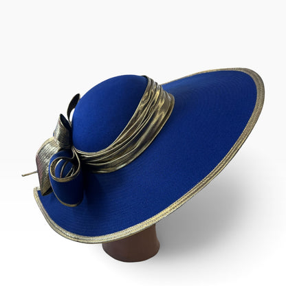 SUSAN ROGERS BLUE & GOLD HAT