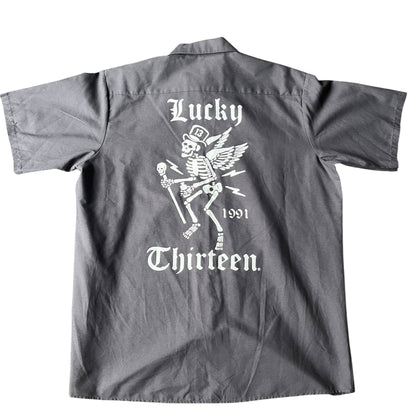 LUCKY 13 GREY SHIRT | XL