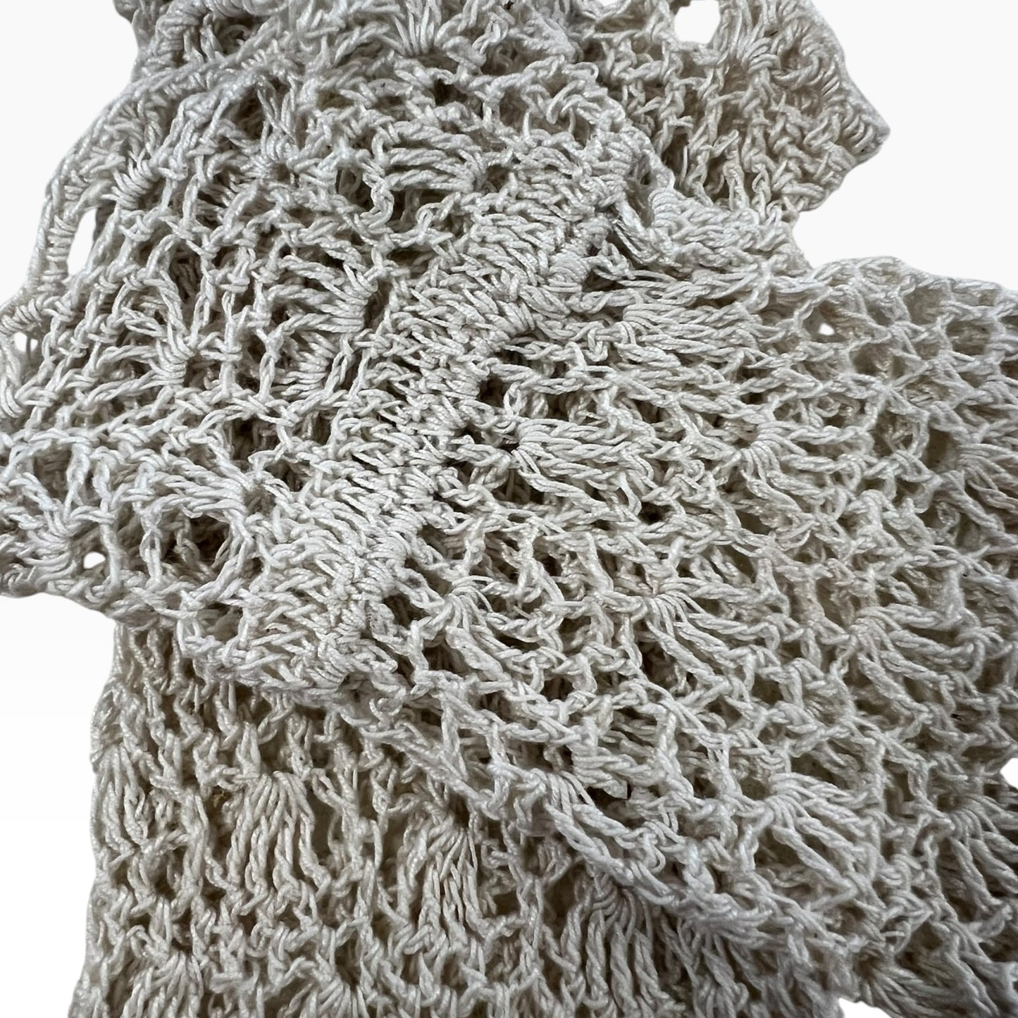 CREAM CROCHET GLOVES | 7.5