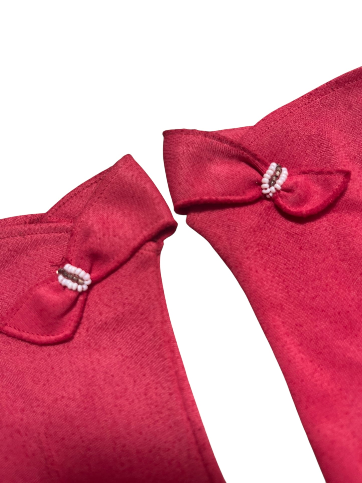RED BEADED GLOVES
