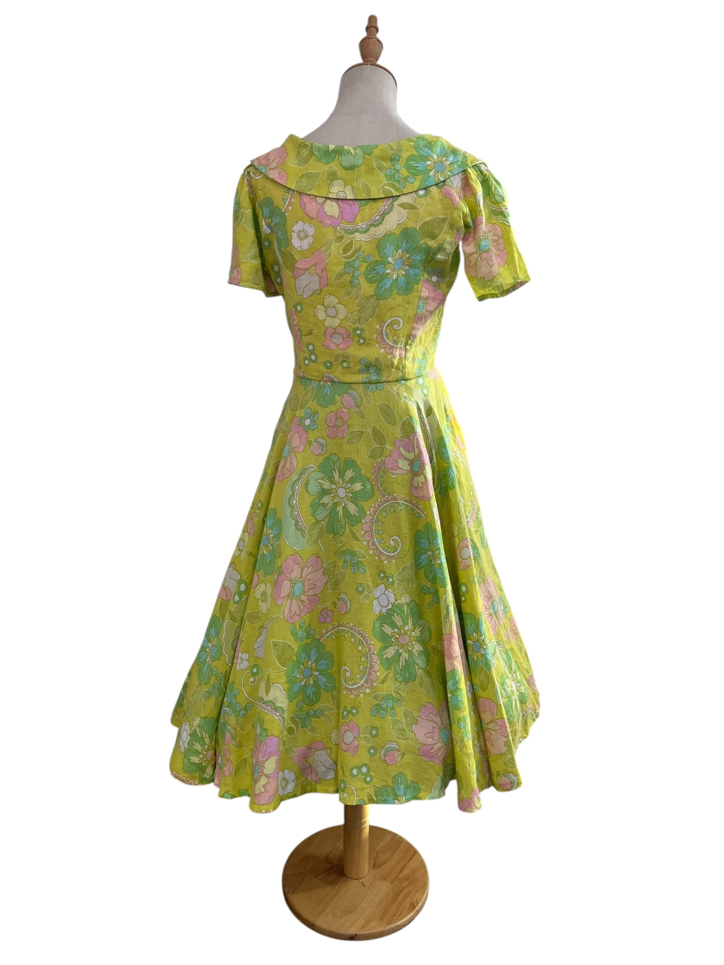 GORGEOUS VIBRANT LINEN DRESS SZ 8