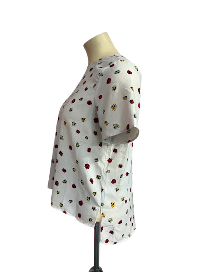 MODCLOTH LADYBIRD DROP BACK TOP SZ L/16