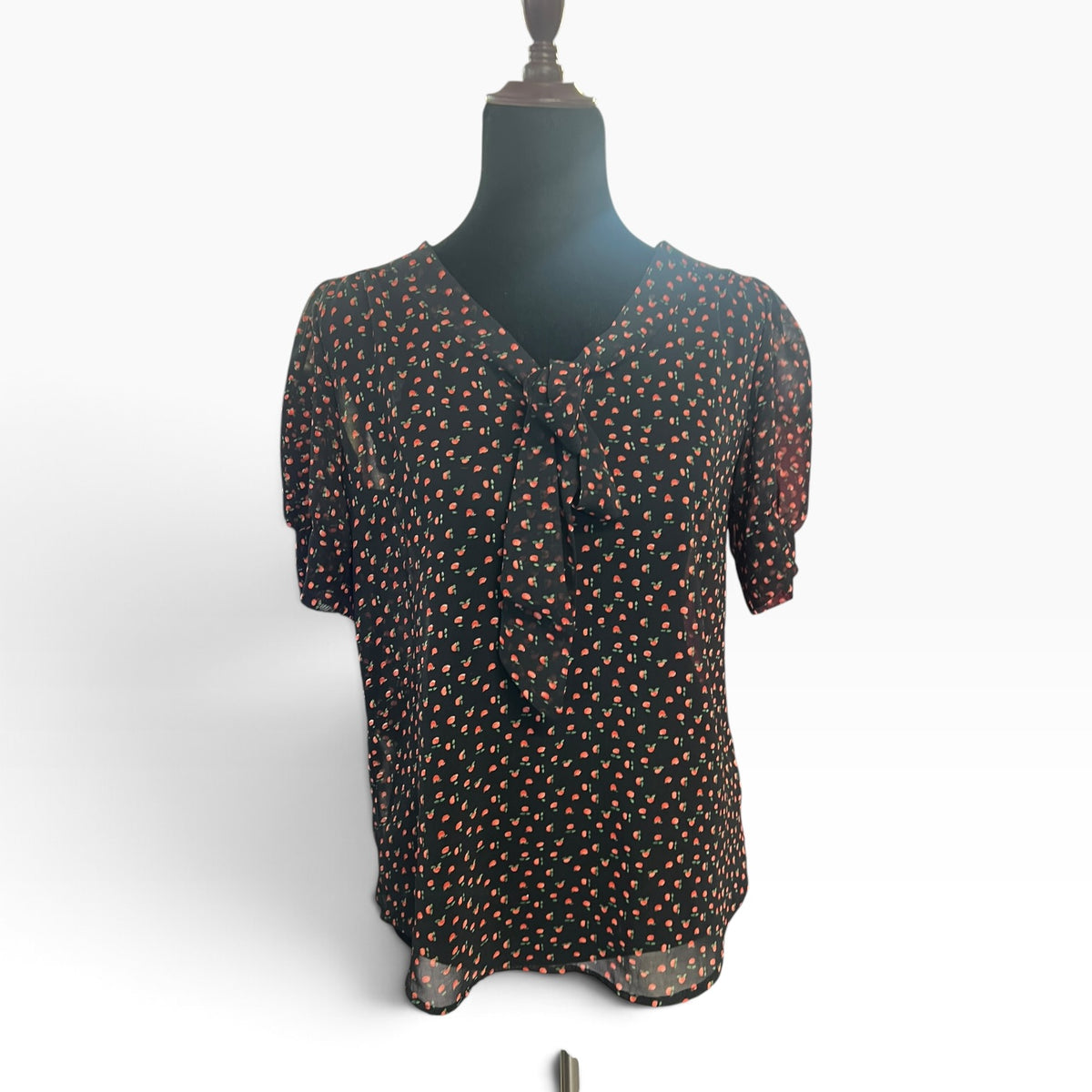 BETTIE MUNRO PEACH CHIFFON TOP | XS