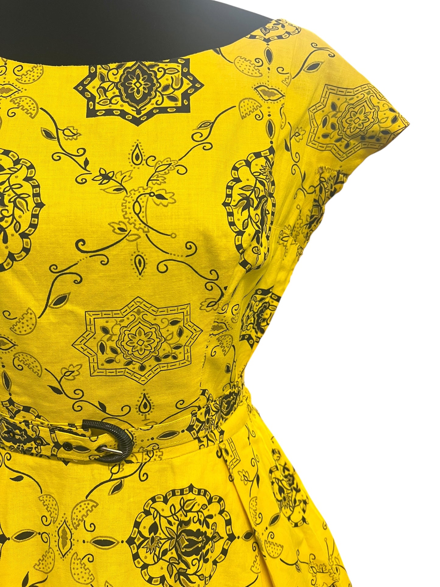 POLLY PECK YELLOW 1950s DRESS | 10