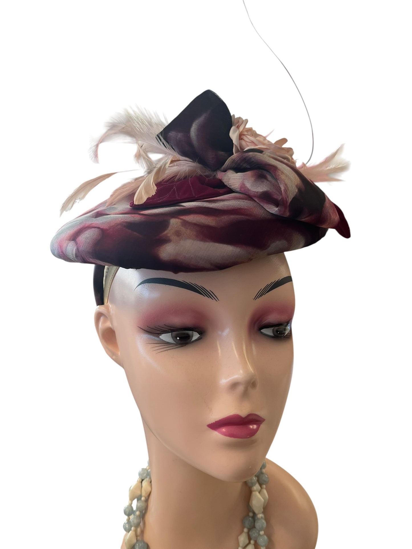 WINTER PLUM FASCINATOR