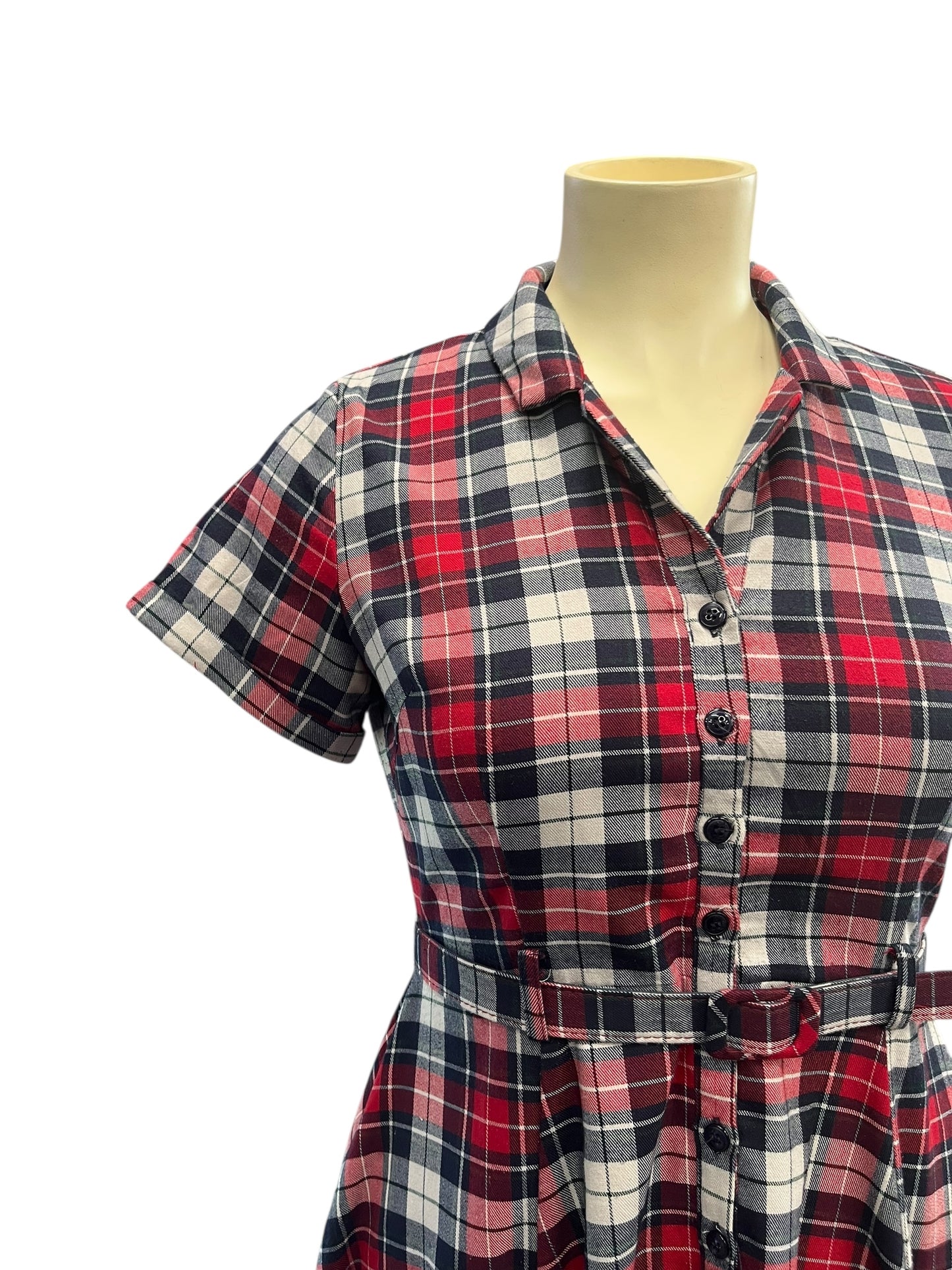 COLLECTIF TARTAN SHIRT DRESS | 14