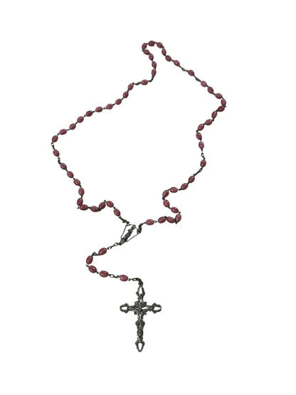 PINK ITALIAN ROSARY NECKLACE