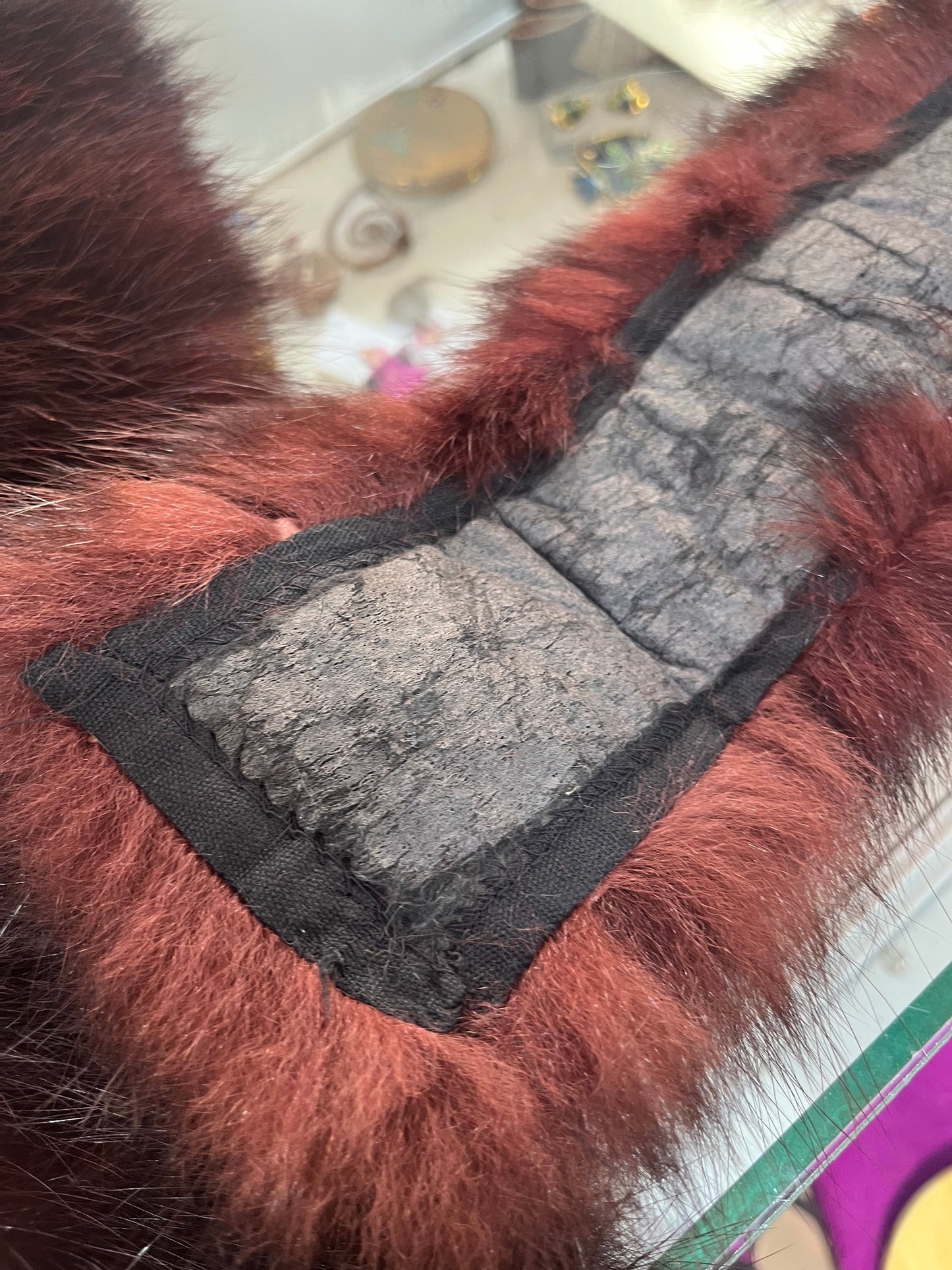 RED FUR PIECE