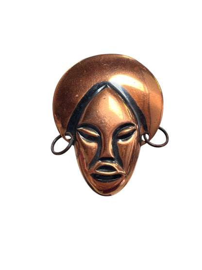 CANADIAN COPPER BUDDHA BROOCH