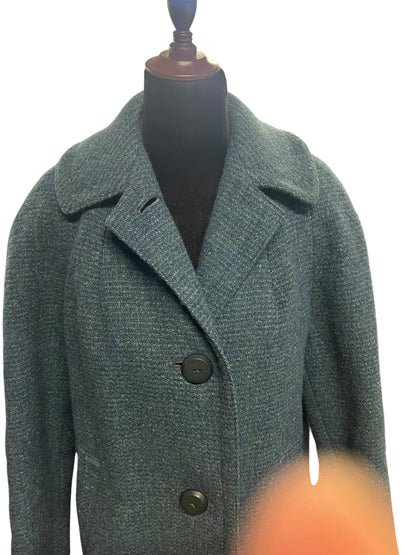 HARRIS TWEED BLUE WOOL COAT | 10