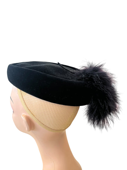 C&A BLACK FEATHER HAT