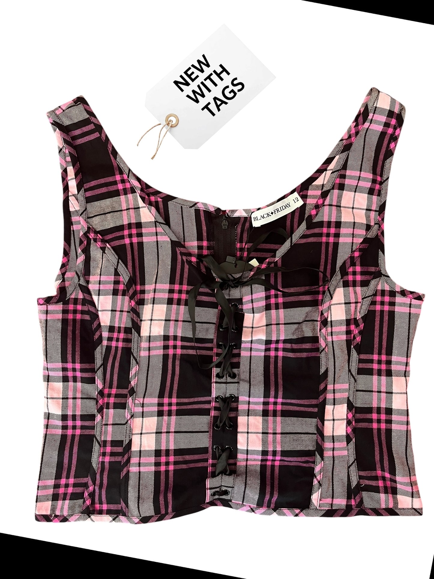 BLACK FRIDAY TARTAN CORSET TOP | 12