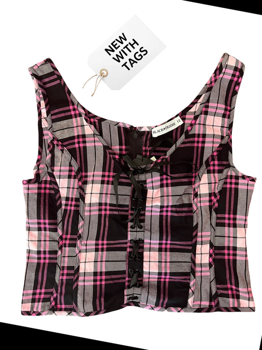 BLACK FRIDAY TARTAN CORSET TOP | 12