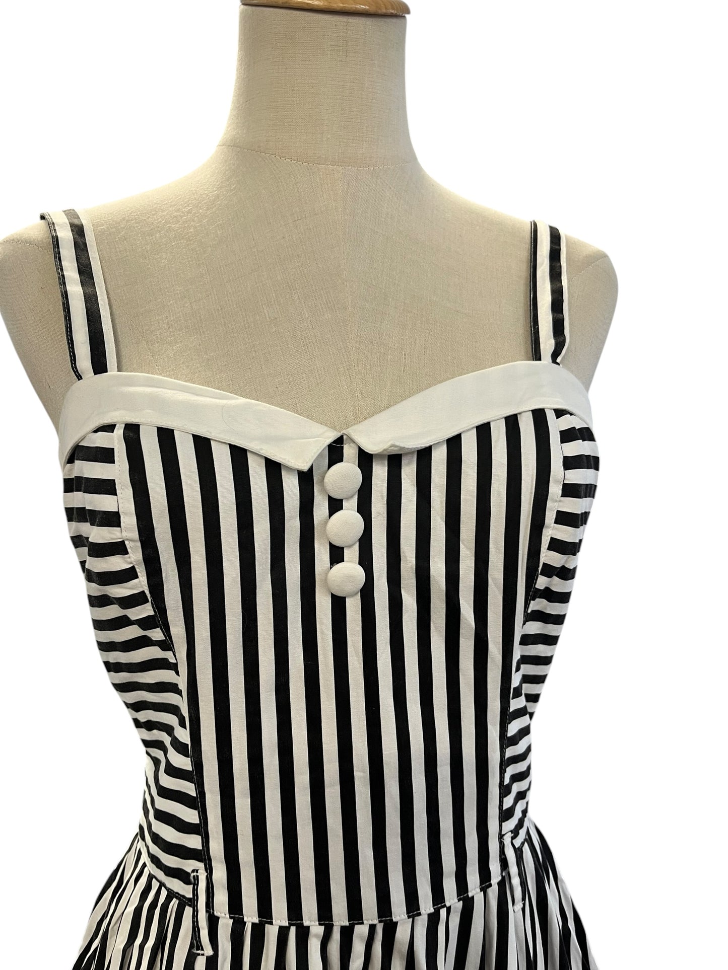 HELLBUNNY VIXEN STRIPED DRESS | S