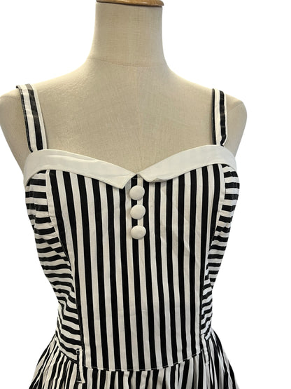 HELLBUNNY VIXEN STRIPED DRESS | S
