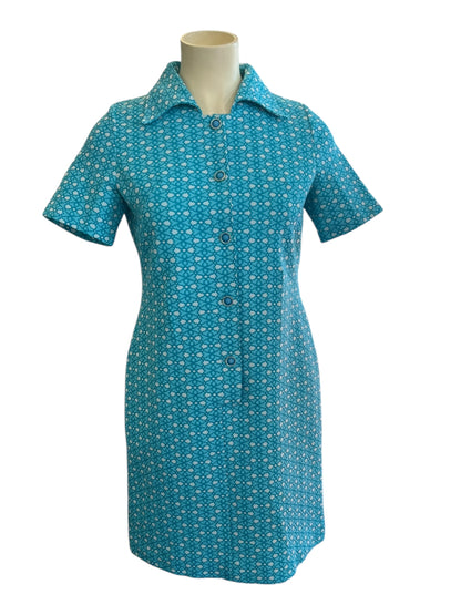FASHIONWEAR TEAL 70S DRESS | 16/18