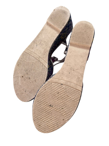 MINX PURPLE FLORAL WEDGES | 8