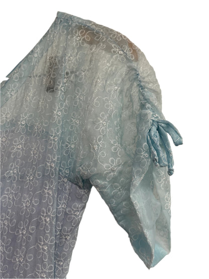 PRETTY IN BLUE LACE DRESS SZ 6/8