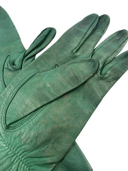 GREEN LEATHER GLOVES