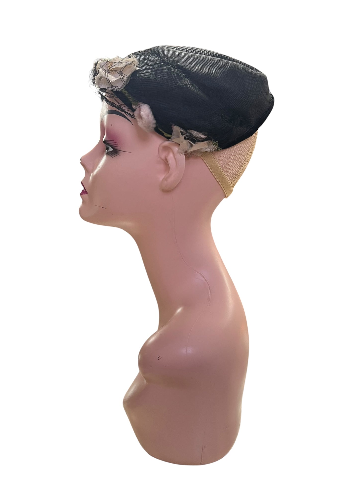 BLACK VINTAGE HEADPIECE