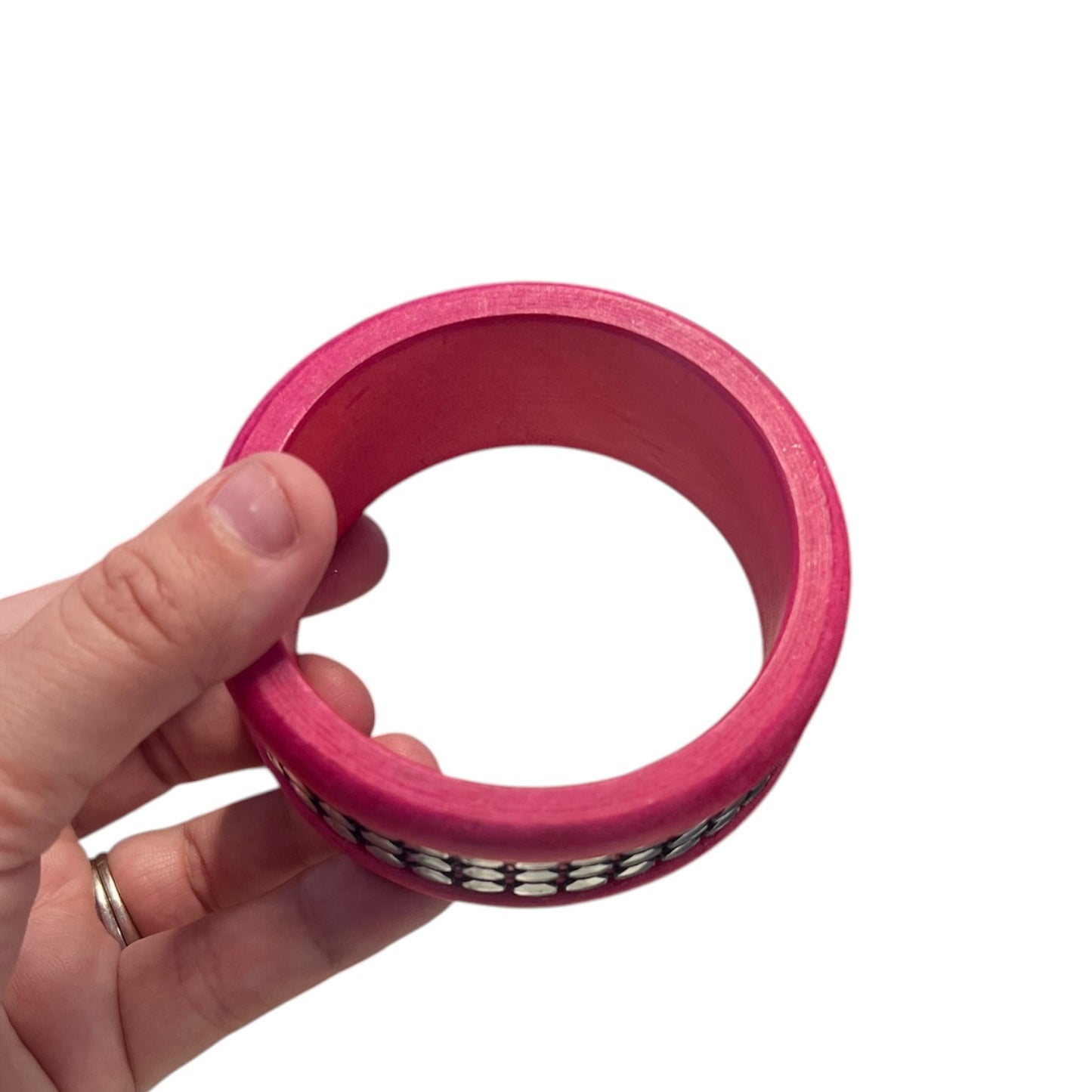 RIVETING PINK BANGLE