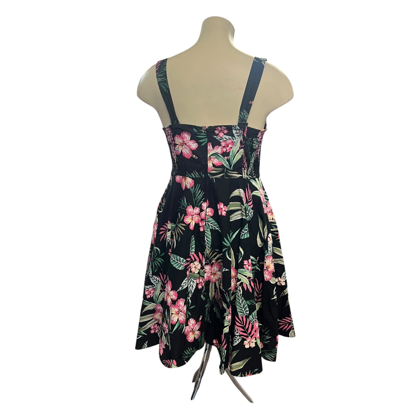 HELLBUNNY PINK TROPICAL DRESS | 2XL