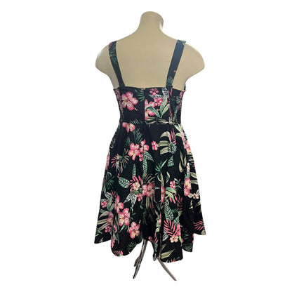HELLBUNNY PINK TROPICAL DRESS | 2XL