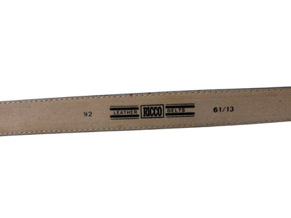 RICCO GREY LEATHER BELT | M