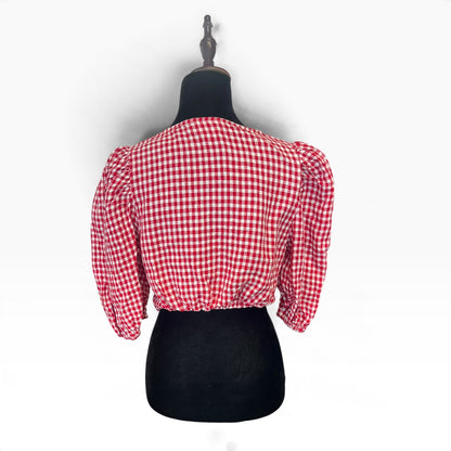 BEACH KNICKERS RED GINGHAM TOP | 8