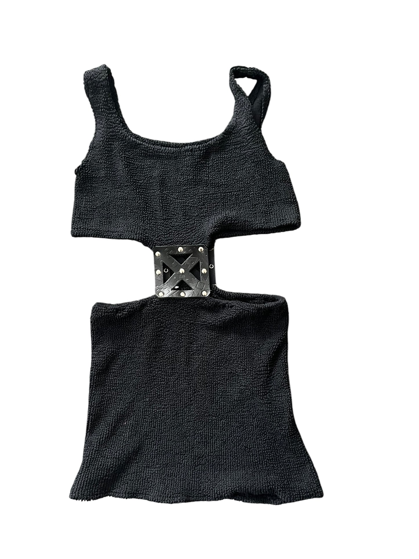 MINI CRINKLE BLACK 90S RAVE DRESS | 8