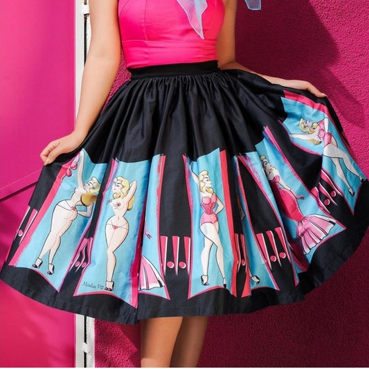 PIN UP GIRL BURLESQUE SKIRT SZ XL