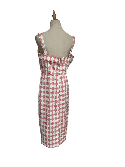 KIANA HARLEQUIN PENCIL DRESS | 14