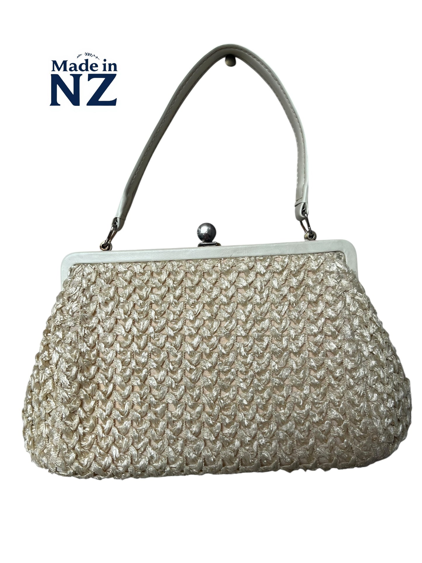 CONTINENTAL CREAM RAFFIA BAG