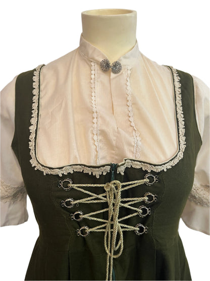 AUTHENTIC DIRNDL OLIVE DRESS SZ 16