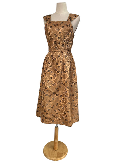 GOLD LEAF PRINT GOWN | 8/10