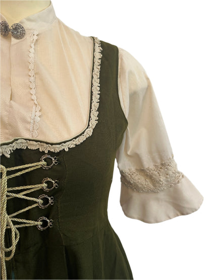 AUTHENTIC DIRNDL OLIVE DRESS SZ 16