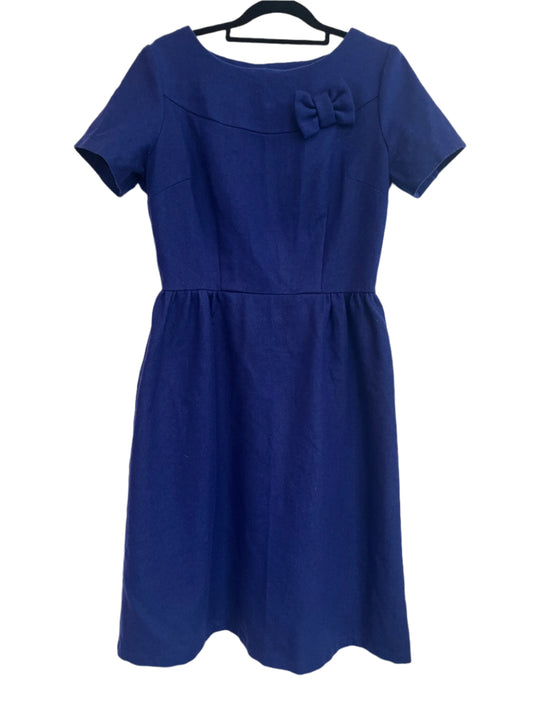 DE VOL BLUE WOOL DRESS SZ M/10