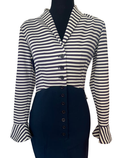 BETTIE PAGE NAVY DRESS | S