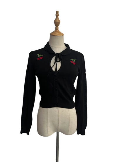 REVIVIAL CHERRY CARDIGAN SZ 8