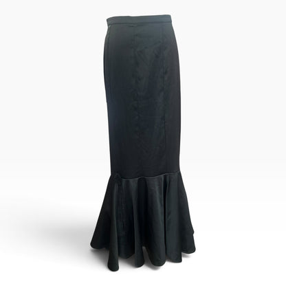 DAMSEL LONG BLACK FISHTAIL SKIRT | 10