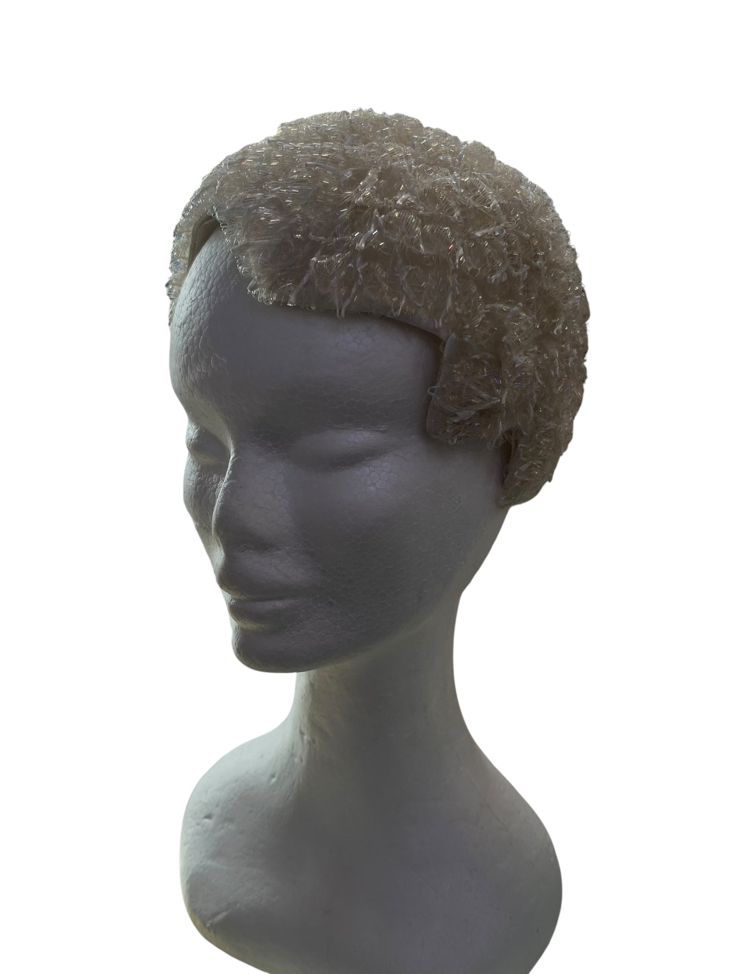 WHITE & CREAM GLITZ HEADPIECE
