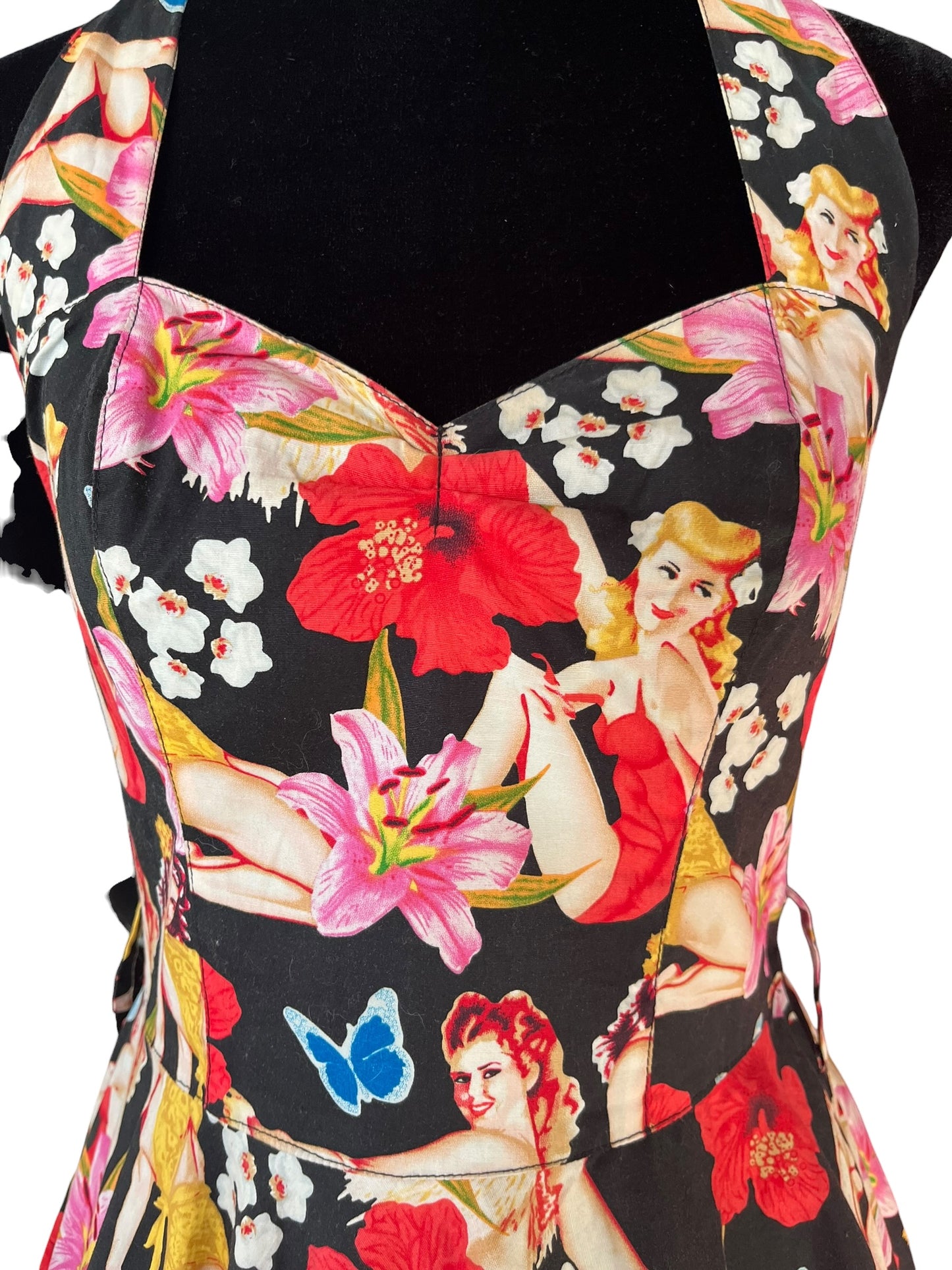 HELLBUNNY PIN UP GIRL WIGGLE DRESS | S