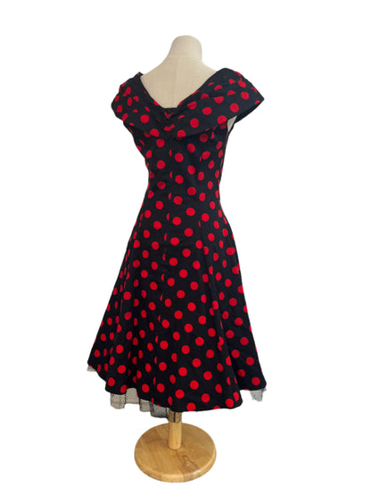 HEARTS & ROSE POLKADOT DRESS SZ 10