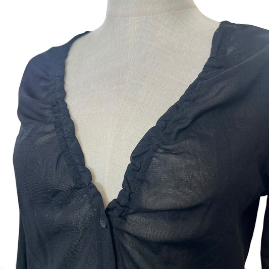 REVUE BLACK NYLON TOP | S
