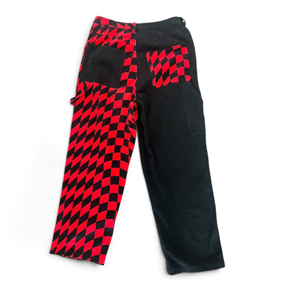 HARLIQUIN RED & BLACK JEANS | 8