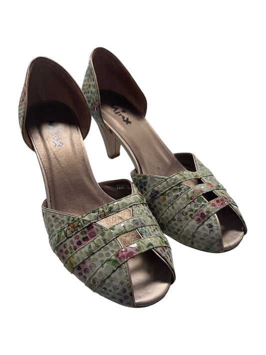 MINX GREEN FLORAL HEELS | 40
