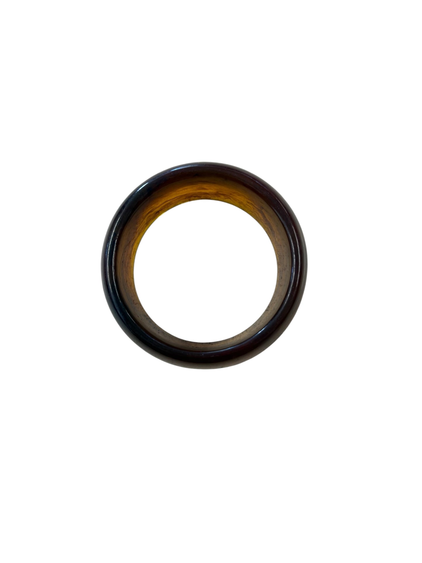ORANGE FLECKED WIDE TRANSLUCENT BANGLE
