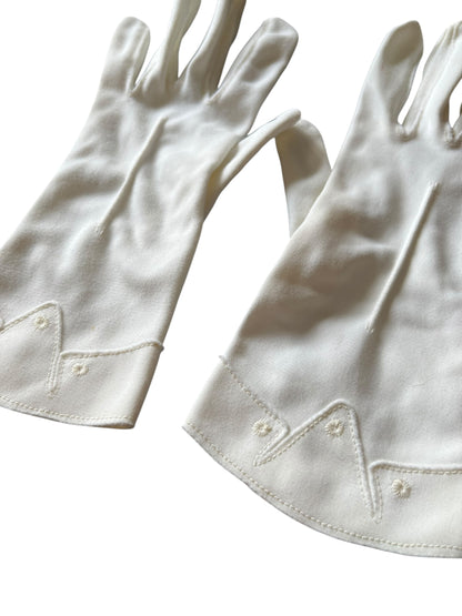 WHITE DECO GLOVES | 6.5